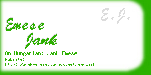 emese jank business card